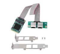 Xiuganpo Mini PCIe Gigabit Ethernet Adapter, PC Ethernet Network Card, Dual RJ45 Ports Design, High Speed Performance, Advanced Desktop Computer Network Card for Industrial PCs