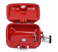 Xiuganpo Mini Travel Hard Suitcase Cute Dollhouse Decor Simulation Model Toy for Dolls 1:12 Living Room (Red)