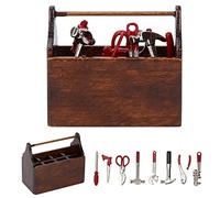 Xiuganpo Miniature Wooden Toolbox Model Durable Lightweight For 1/12 Doll House Eco-friendly Accessories For Dollhouse Toy