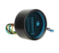 Xiuganpo Motorcycle Fuel Level Gauge LED Display Durable Accurate Meter for Universal Motorcycle 52mm Housing (Green Light)