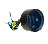 Xiuganpo Motorcycle Fuel Level Gauge LED Display Durable Accurate Meter for Universal Motorcycle 52mm Housing (Blue)