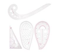 Xiuganpo Multi-Function Curve Ruler Set 4Pcs Durable Plastic Tool for Fashion Design and Sewing Optimization