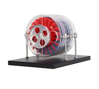 Xiuganpo Multistage Steam Turbine Model Practical Decoration for Mechanical Learning, Physical Turbine Demonstration for Children's Science Projects, Iron/Organic Glass/Plastic Material