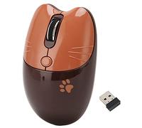 Xiuganpo Mute Optical Mute Wireless Mouse BT5.1 Or 2.4GHz Office Mouse, for Girl Working Family School Cafe,Adjustable DPI Auto Sleep (Coffee)