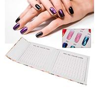 Xiuganpo Nail Art Card Book, 120 Grids Large Capacity Display Nail Polish Gel Organizer with 3D Printing for Professional Salon and DIY Manicure Use (Birds singing and flowers fragrant 120 color card)