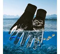 Xiuganpo Neoprene Diving Gloves with Thick Warm Inner Lining for Water Sports, Ergonomic Anti Slip Scuba Gloves for Snorkeling Surfing (M)