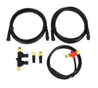 Xiuganpo NMEA 2000 Starter Kit, 5 Pin M12 Backbone Drop Cables Tees Terminators with 1m Power Main Line and 2m Branch Lines, for Marine Network and Engine Data