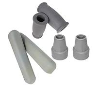 Xiuganpo Non-Slip Crutch Cushion Covers, Durable Metal Crutch Pads, Shock Absorption and Joint Protection for Seniors, Gray, 6 Pack