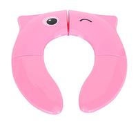 Xiuganpo Non-Slip Folding Toilet Pad for Kids, Bright Cartoon Potty Training Seat - Portable and Safe for Travel, 1 Unit (Pink)