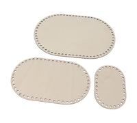 Xiuganpo Oval Wood Basket Bottom, 3pcs Simple Style Rescue in The Lower Wooden Wooden Bag for Shoulder Bags