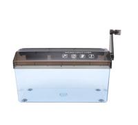 Xiuganpo Paper Shredder, Manual Paper Shredder with 1.5L Transparent Bin, Easy to Operate, Portable A4 Hand for Documents Home School Office Use, 9.84x5.31x3.93in