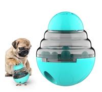 Xiuganpo Pet Food Dispensing Ball Bite Resistant Interactive Puzzle Toy for Dogs Slow Feeding 1 Unit (Lake Blue)
