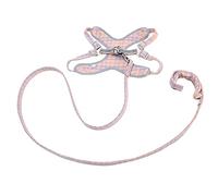 Xiuganpo Pet Harness Leash Set Adjustable Safety Vest for Training and Walking Dogs Mini Pigs Small Animals Orange 1 Set (S)