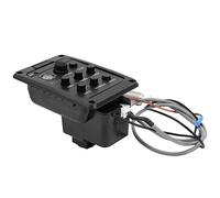 Xiuganpo Pickup with Microphone, Dual-Mode Preamp Equalizer for Acoustic and Electric Guitar, 4-Band Equalizer, Small Size, Plastic and Metal, 1 Unit