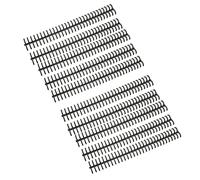 Xiuganpo Plastic Strip Binding Spines with Good Gloss 1/2in Diameter, 10pcs Total for Easy Paper Compilation (Black)