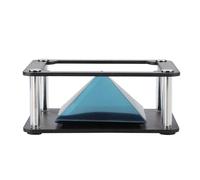 Xiuganpo Popular Hologram Pyramid Projector Clear 3D Images Display Stand for Personal Entertainment ABS Black (Cylindrical style)