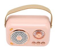 Xiuganpo Portable Bluetooth Speaker, 6 Voice Modes 5W Loud Volume Vintage Karaoke Machine, Retro Microphone Set with 1200mAh Rechargeable Battery Leather Handle for Indoor Outdoor Party