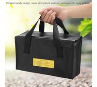 Xiuganpo Portable Explosion-Proof Lipo Battery Bag, High Temperature Charging Battery Storage Bags for Unmanned Aerial Vehicles and Mobile Power Supply (Black)