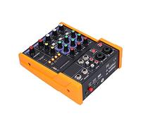 Xiuganpo Portable Mixer Wireless 4 Way Mixer with Smart Noise Reduction for Webcast and Events