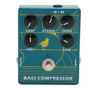 Xiuganpo Premium Aluminum Alloy Bass Compression Pedal with Attack and Detection Functions, Clear Articulated Sound for Live Performances, 1/4 Inch Mono Input Output