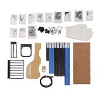 Xiuganpo Premium Aluminum Vertical Computer Host Bracket for PC Builders ATX MATX ITX Open Chassis (Blue Black)