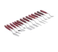 Xiuganpo Professional Painting Palette Set 14Pcs Oil Painting Scraper Tools for Mixing Stretching Unfolding Canvas Art Artist Knife
