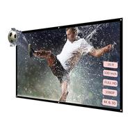 Xiuganpo Projector Screen, 120 Inch 16:9 Portable Foldable HD Projection Screen, Wall Mounted Projection with Hooks and Tapes for Home Theater Office Movies Classroom Conference (100-inch)