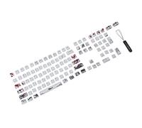 Xiuganpo Pudding Keycaps 110 Keys Keyboard Caps for Mechanical Optical Keyboards, Suitable for Most Keyboards, Satisfying Keystrokes, for Anne 60/Magic Duck Filco, Blue (English-Korean)