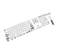 Xiuganpo Pudding Keycaps 110 Keys Keyboard Caps for Mechanical Optical Keyboards, Suitable for Most Keyboards, Satisfying Keystrokes, for Anne 60/Magic Duck Filco, Blue (English-Russian)