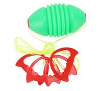 Xiuganpo Pull Ball Toy Set 2 Pcs Interactive Cooperative Sliding Ball Toy for Family Fun Green Plastic (Threaded Style)