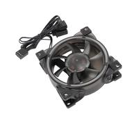 Xiuganpo Quiet 80mm PWM 5V ARGB Case Fan with 10,000 Hours Bearing Life, 800-2500RPM PWM PC Fan for Home Office, Black, 1 Pack