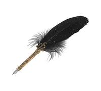 Xiuganpo Quill Pen Set Elegant Retro Exquisite Calligraphy Kit for Writing Smoothly Friends and Teachers Zinc Alloy with Gothic and Italian Calligraphy Practice for Quill Pen Lovers (Black)