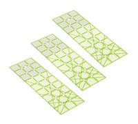 Xiuganpo Quilting Ruler Set of 3, Clear Acrylic with Degree Markings for