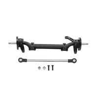 Xiuganpo RC Front Axle and Steering Link Rod Set Authentic Design for TAMIYA 1/14 RC Car Firmly Fixed Parts Applicable Models: for TAMIYA 1/14 Unpowered Tractor Truck (Black)