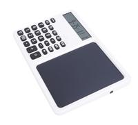 Xiuganpo Rechargeable Multifunctional Talking Calculator 12 Digits Large Display for Data Analysts School Business, Calculator with Notepad (White)