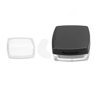Xiuganpo Refillable Travel Makeup Loose Powder Case Skin Friendly Soft Puff Prevent Leakage for On-the-Go Use for All Skin Types ABS Material Black