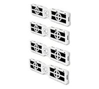 Xiuganpo Refrigerator Air Filter, 3 Layer Activated Carbon Fridge Odor Eliminator, Kitchen Deodorizer with Snap in Design for Home Kitchen (4 Pieces)