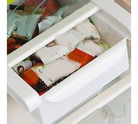 Xiuganpo Refrigerator Organizer Box with Sliding Design for Space Saving Storage in Fridge, Made of Safe PP Material, Available in 1 or 3 Units (White)