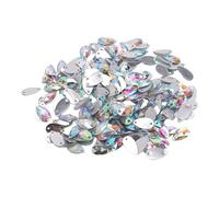 Xiuganpo Resin Rhinestones, 400pcs AB Mixed Shapes Flatback Crystals Long Lasting Sparkle Ultrathin Design, Sew On Stones with Dual Holes for Crafts Clothing Shoes Bags Decorations