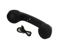 Xiuganpo Retro Telephone Handset, Cordless Mobile Phone Handset with HD Speaker and Microphone, Rechargeable Wireless Mobile Phone for Cell Phones Computer with Support (Black)