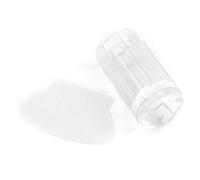 Xiuganpo Reusable Silicone Transparent Nail Polish Seal Stamper Scraper for Beautiful Nail Designs, Anti-Dirty and Easy to Use Art Tool in Transparent Purple (White)
