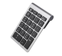 Xiuganpo RF304 22 Keys Wireless Numeric Keypad USB Mini Keyboard System Support for Linux and 5 Millisecond Response Speed Professional Use (Iron Gray)