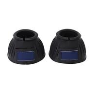 Xiuganpo Rubber Horse Bell Boots Durable Comfortable Hoof Protector for Training 1 Pair Equestrian Supplies (Black)