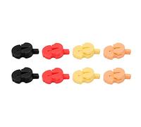 Xiuganpo Rubber Violin Practice Mute Durable Portable Tourte Style Mutes Violins Silencer for Quiet Practices Khaki Red Yellow Black 8Pcs
