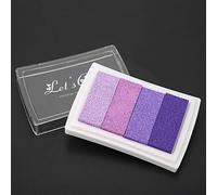 Xiuganpo Safe Ink Stamp Pad for Cute Watercolor Scrapbooking Non- Easy to Use for Greeting Cards, Love Letters Material: Plastic (Purple Gradient)