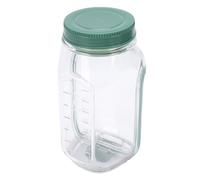 Xiuganpo Salad Jar with Side Opening, 7.48in Portable Leakproof Salad Container, Mason Jar Container with Built-in Dressing Cup for Work Outdoor Travel Gym Office
