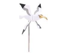 Xiuganpo Seagull Ornament Spinner, Eye Catching Plastic Seagull Animal Whirligig Windmill for Garden