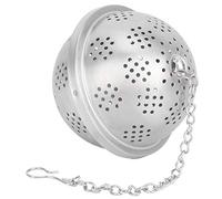 Xiuganpo Seasoning Filter Ball 304 Stainless Steel Mesh Design Strainer Kitchen Accessories for Tea, Hot Pot, for Family Gathering L Size 8.3cm (Small Size)