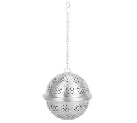 Xiuganpo Seasoning Filter Ball 304 Stainless Steel Mesh Design Strainer Kitchen Accessories for Tea, Hot Pot, for Family Gathering L Size 8.3cm (L)