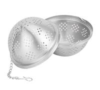 Xiuganpo Seasoning Filter Ball 304 Stainless Steel Mesh Design Strainer Kitchen Accessories for Tea, Hot Pot, for Family Gathering L Size 8.3cm (M)
